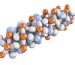 Peptide amino acid chain 3D molecular structure visualization