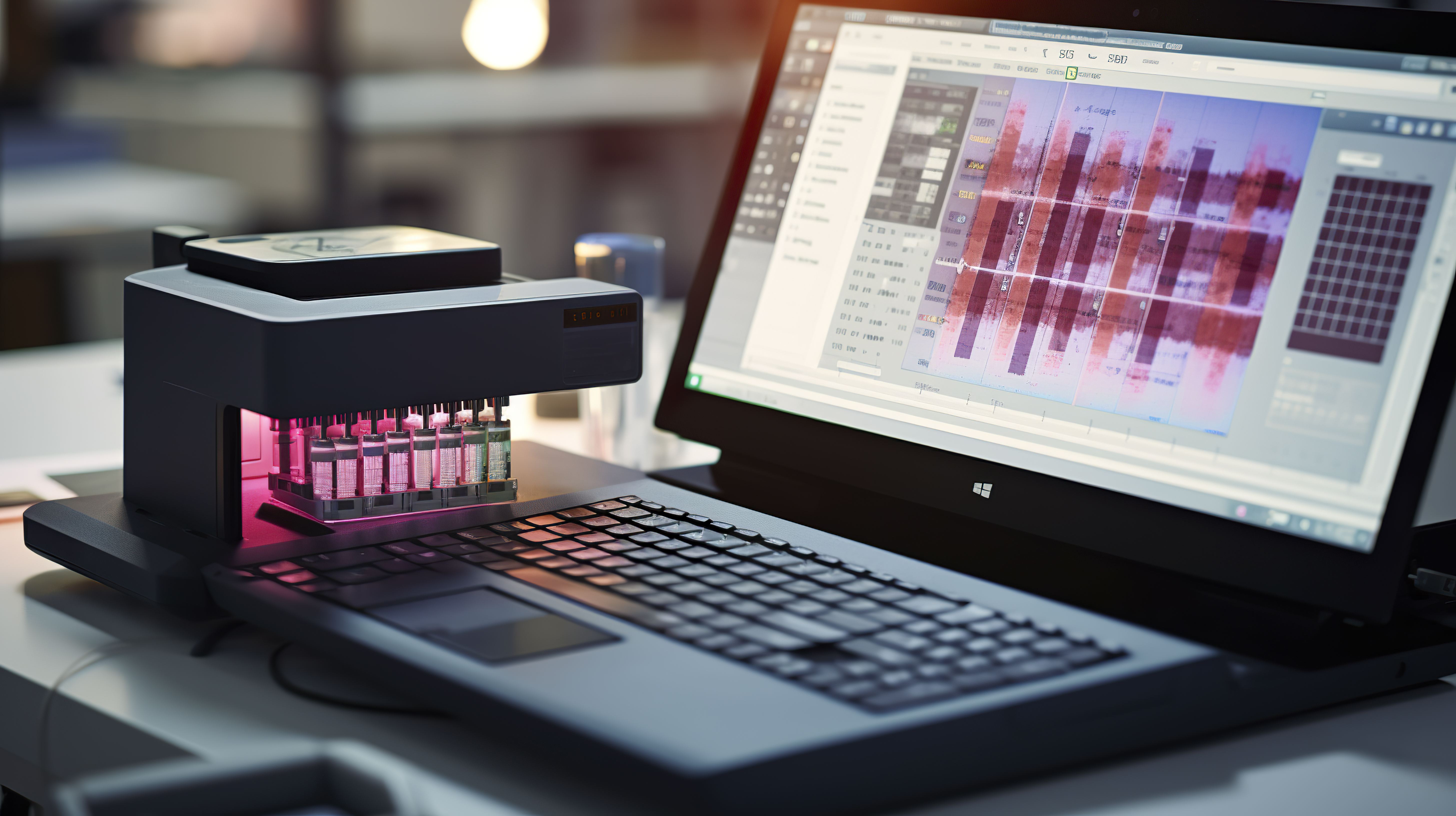 Digital chromatography HPLC analysis screen peptide batch