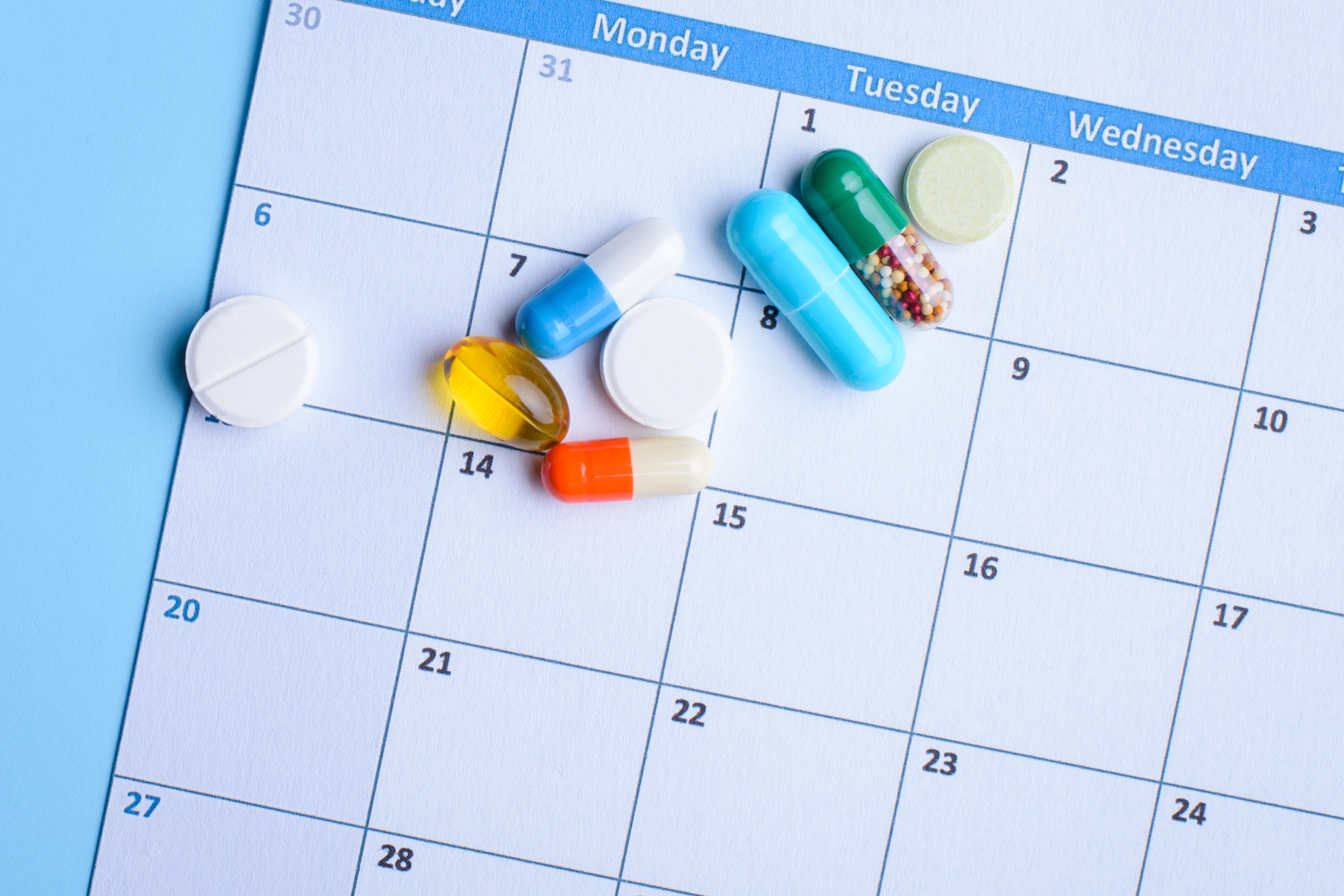 Weekly research peptide dosing schedule calendar
