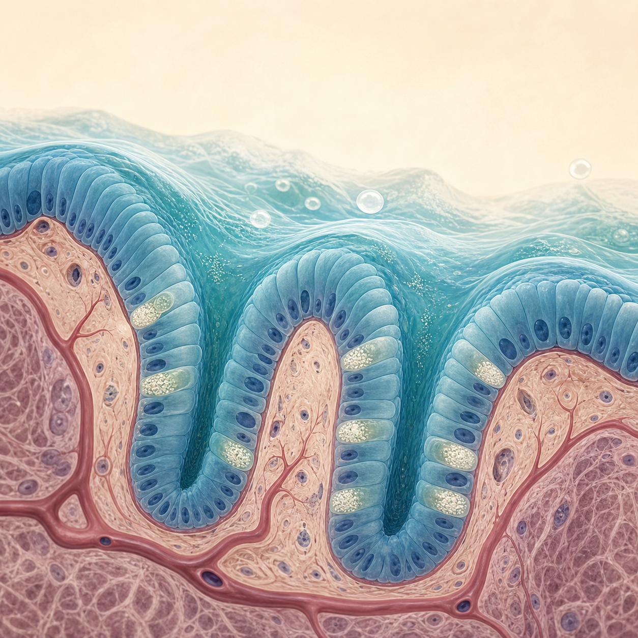 Gastric origin GI cytoprotection illustration