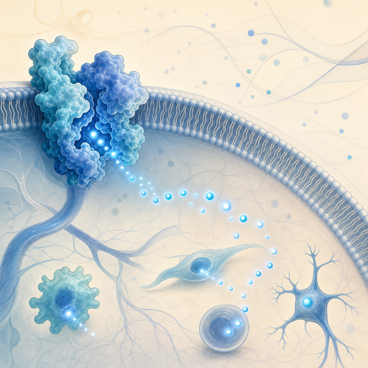 Nitric oxide signalling pathway illustration