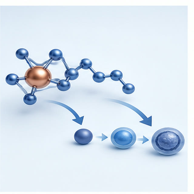 Copper-peptide molecular signal progressing through a pathway