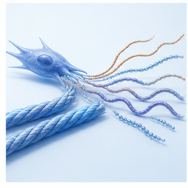 Fibroblast laying down new matrix fibres