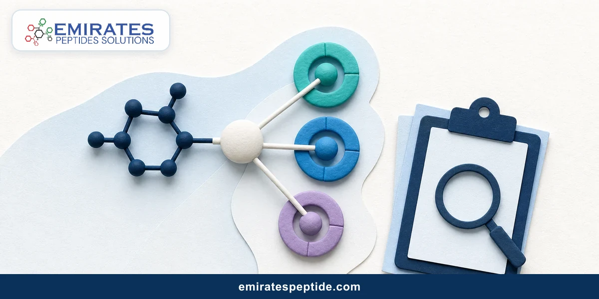 Named investigational retatrutide concept connected to three receptor pathways and research documentation